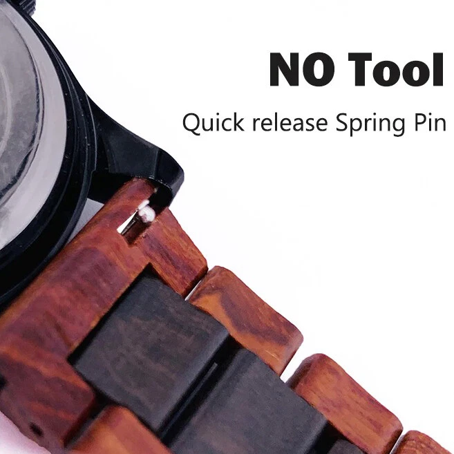 Wooden Bracelet + Tool. Wrist Watch Band 20mm 22mm Straps. For Samsung Huawei... - Image 4 of 4