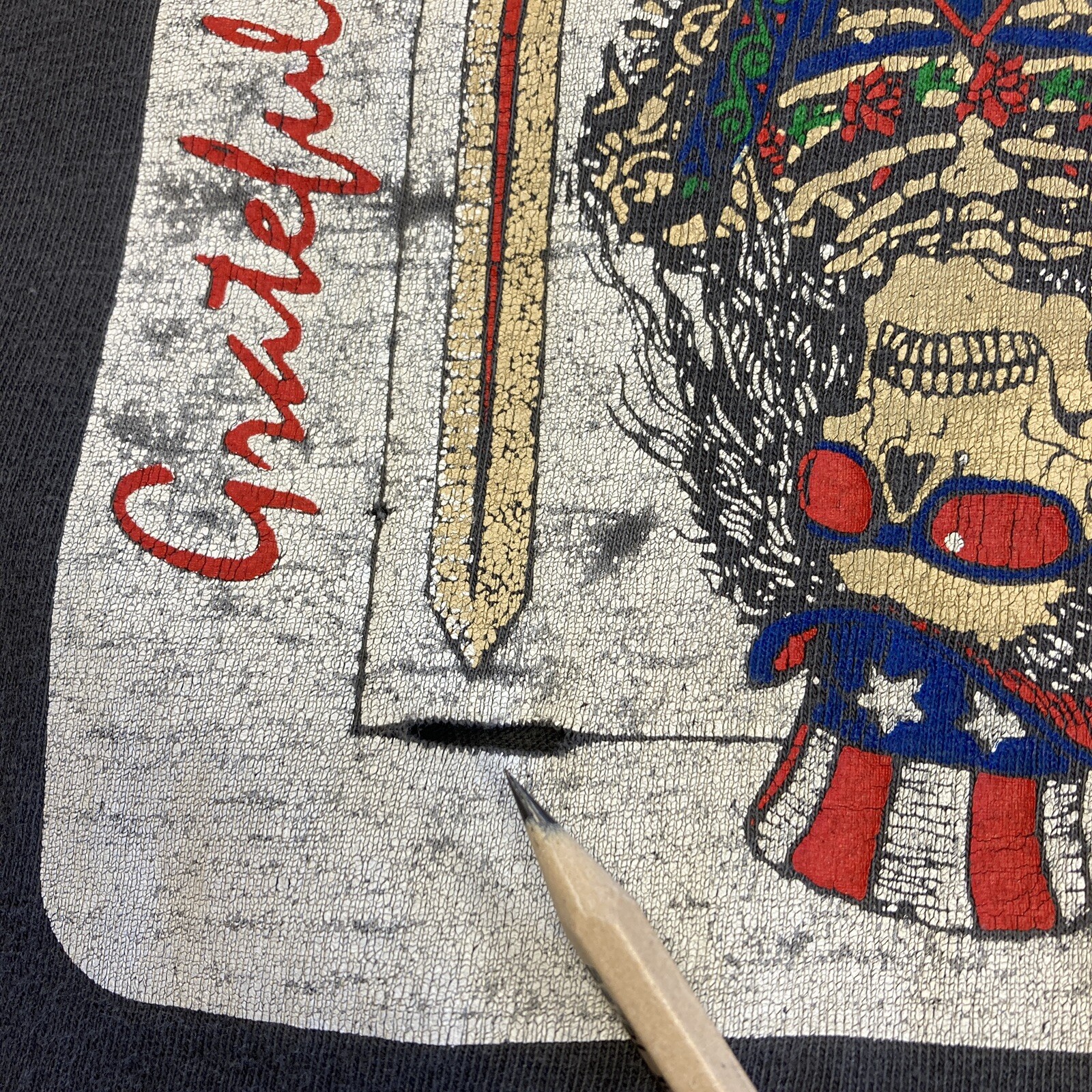 Rare Vintage 1989 Skull Tarot Card Grateful Dead Sing… Gem