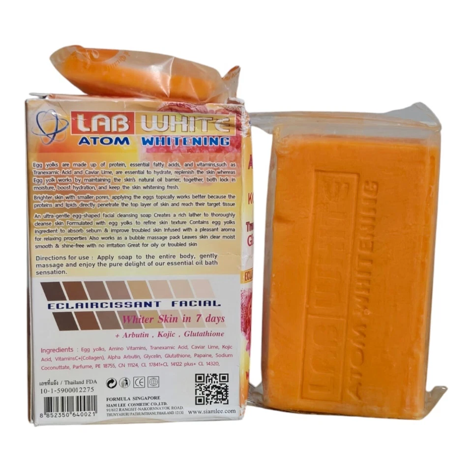 Extract L- white  Egg Yolk Face & Body Soap 1piece +Sample Small Size - Image 3 of 3