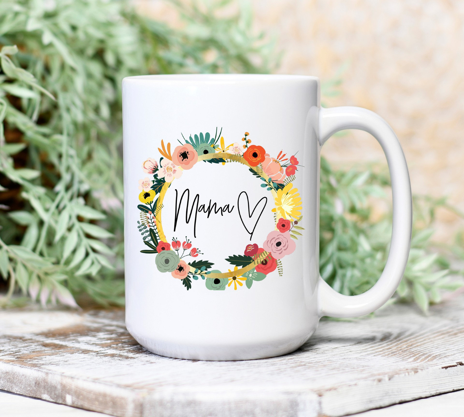 Mama Mug Mother’s Day Mug Gifts For Mom Mama Flower Coffee Mug Birthday Gift M