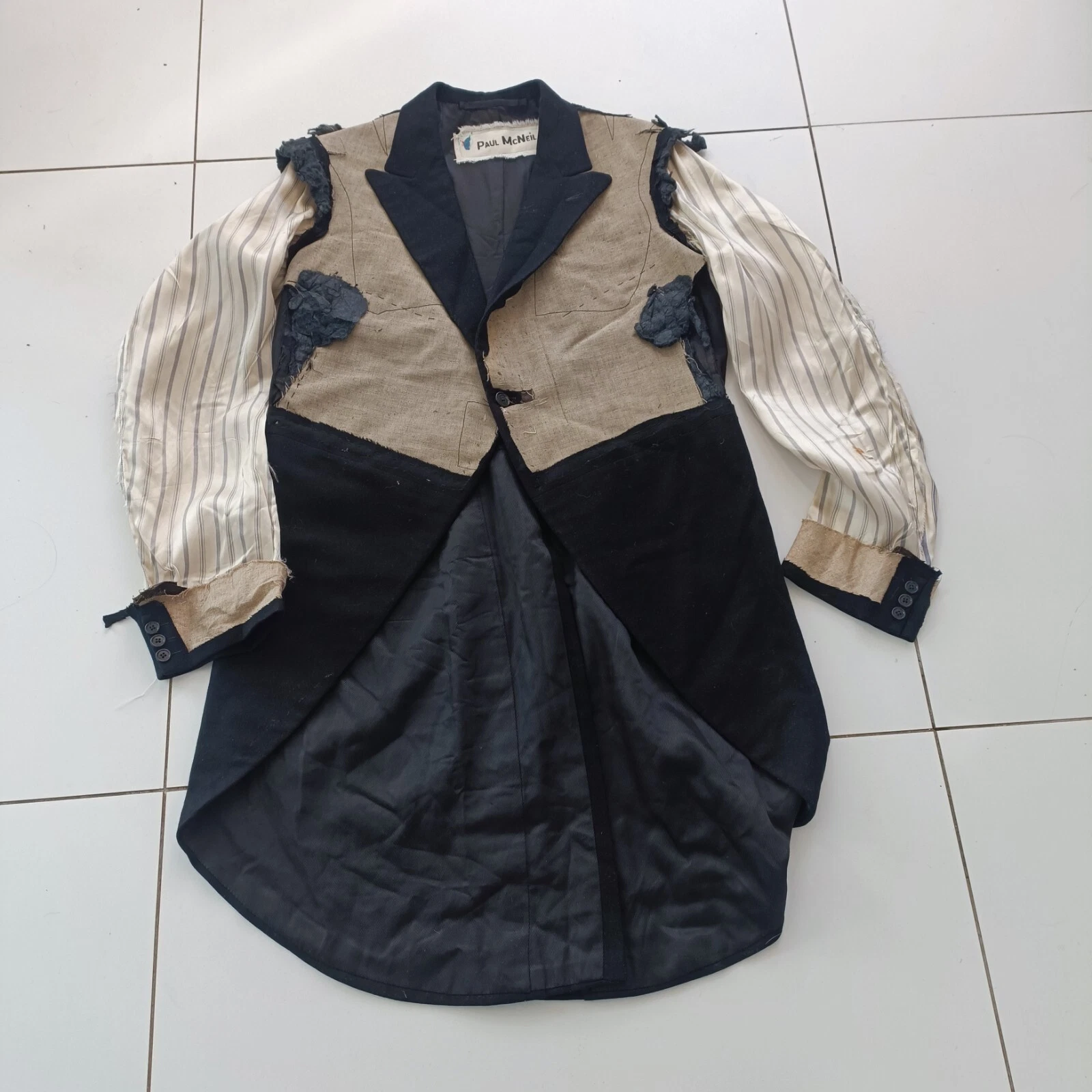 Paul McNeil Customised / DECONSTRUCTED VINTAGE TAIL JACKET Size L / XL SUPERB - product detail image 1