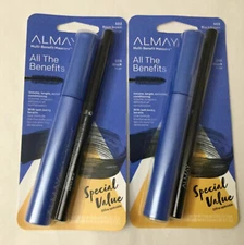 NEW LOT OF 4 ALMAY ALL THE BENEFITS MASCARA & EYELINERS BLACK-BROWN 503