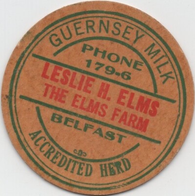 Large Cap - Leslie H. Elms - The Elms Farm - Belfast, (Maine) - PHONE 179-6