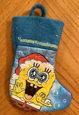 Mini 6” Christmas SpongeBob Stocking Ornament TY