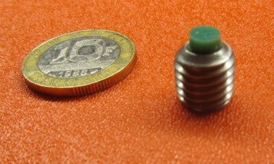 Kmac 18-8 (A2) Stainless Steel Set Screws Nylon Tip, M10 x 10 mm Length, 3 Pcs