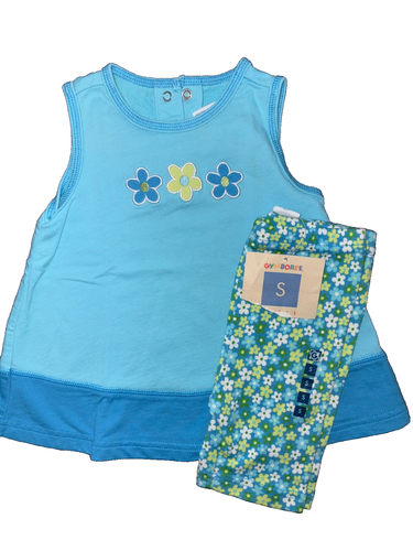 Gymboree vintage 1998 POP FLORALS NWT Biker Shorts & EUC Swingtop XS/S 2 3