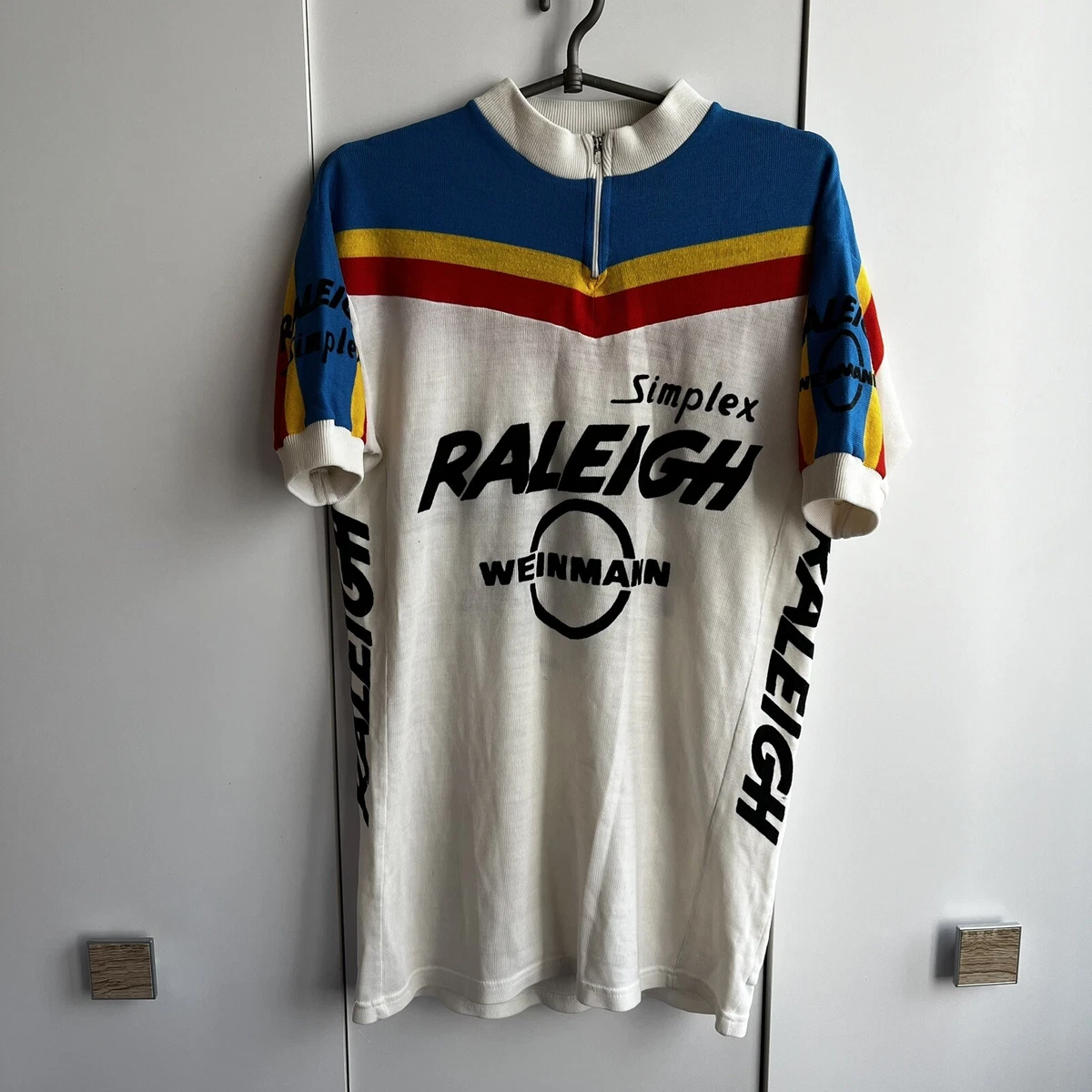 Maillot cycliste TI-RALEIGH années 80 vintage shirt jersey maglia camiseta 3 M
