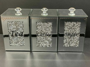 sparkly tea coffee sugar canisters