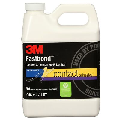 3M Fastbond Contact Adhesive 30NF Neutral 1 Quart Can