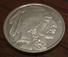 1 TROY OZ .999 FINE SILVER SMI INDIAN HEAD ROUND, BRAND NEW, BRILLIANT PROOF