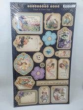 Graphic 45 Place In Time Tags 1 Chipboard Elements 19pc New 