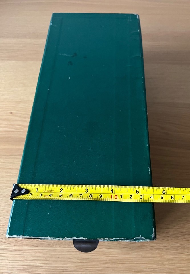 Vintage Green Cardboard Filing Drawer Storage Box | eBay