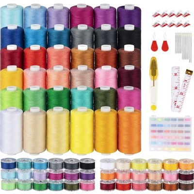 Nähgarn Sortiment Set 36 Farben 700 Yard Polyester Overlock Nähmaschine