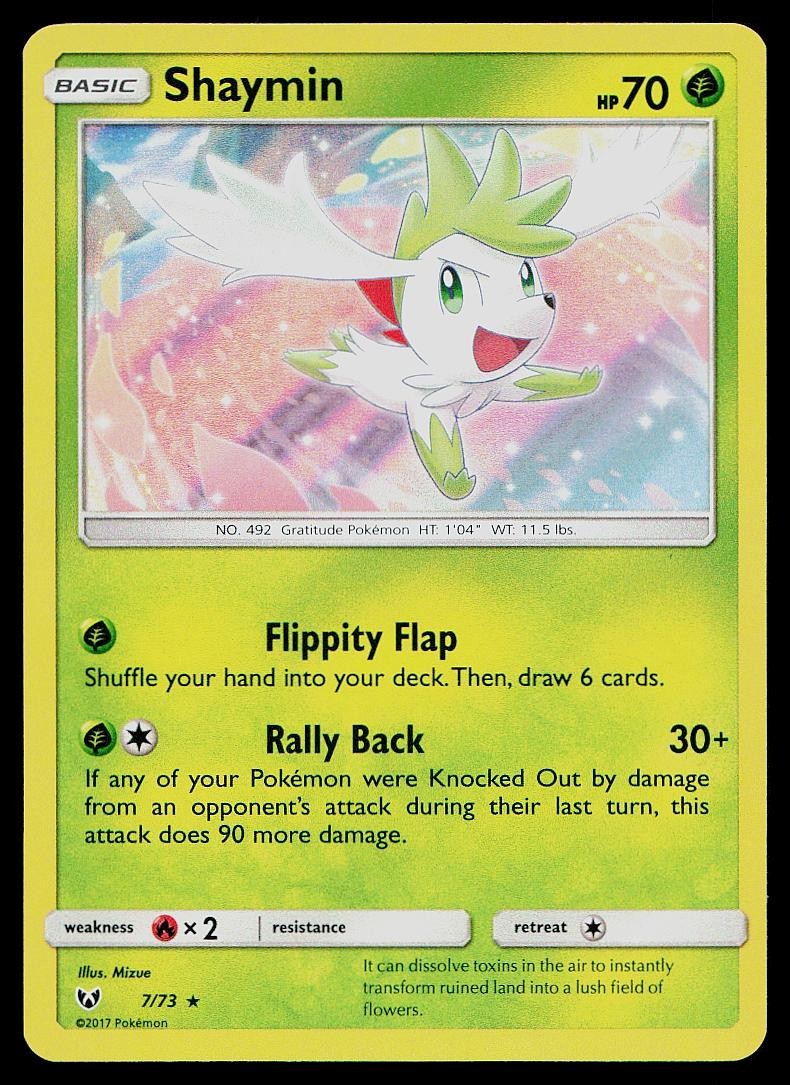 Pokemon Card Shining Legends Shaymin 7/73 Holo Rare