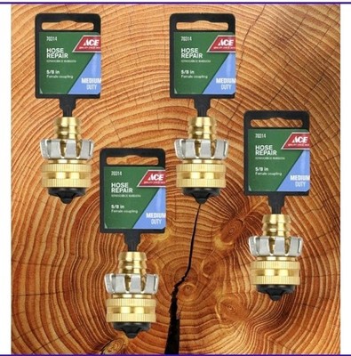 4 Pack Ace 5/8 in. Metal Threaded Female Clinch Hose Mender Clamp 70314