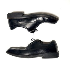 ecco Oxford Black Shoes Size 47 13.5 Leather Dress Casual Men's 218