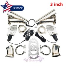 3 Inch Dual Electric Exhaust Valve Control Valve Y Pipe Motor With Manual Switch