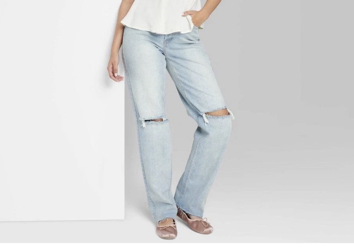 Women's High-Rise Curvy Straight Jeans - Wild Fable  Size 0