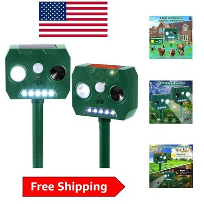 Advanced PIR Motion Sensor Animal Repellent - 2 Pack for Effective Protection