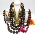 VINTAGE TO NOW BOHO THEMED FASHION /COSTUME JEWELRY NECKLACE LOT