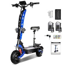 Peak 6000W Dual Motor Electric Scooter for Adults 11" Off-Road Tires 60V 40MPH