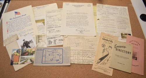 Lot WW1&WW2 US Military Documents & Photos