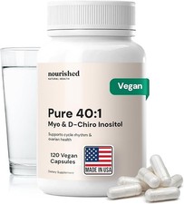 Nourished 40:1 Myo-inositol  D-Chiro Inositol Supplement for Women 120 Capsules