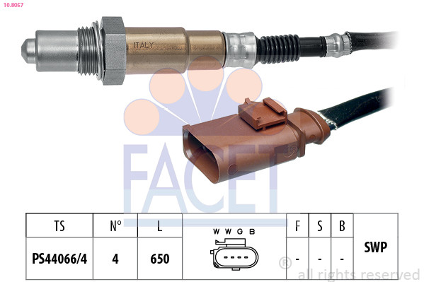 Facet Lambdasonde FüR VW Golf VII 5G1 BE1 BA5 AM1 Skoda Octavia III Combi 5E5-image