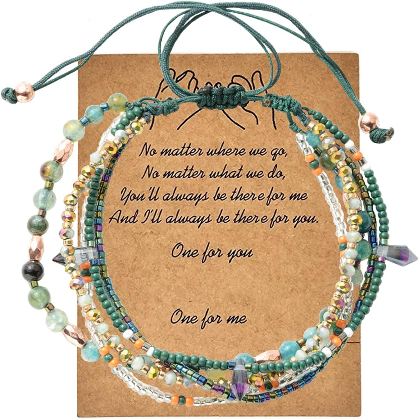 Boho Braided Beaded Ankle Bracelet for Women Adjustable Summer Beach Jewelry