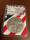 2015 $1 American Silver Eagle NGC MS69 Flag Label Core