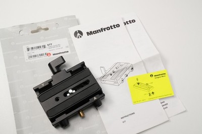 Manfrotto 577 Quick Release Adapter w/ Sliding Plate USED Orig Packaging