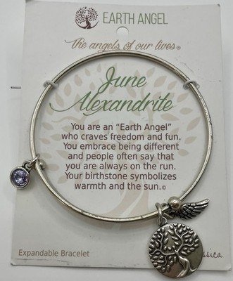 Erdengel Juni - Alexandrit: Geburtsstein Armband nickelfrei