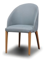 Grauer Holzstuhl Im Modernen Design, Eleganter Und Langlebiger