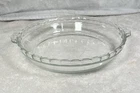 Vintage Pyrex #229 10 Clear Glass Deep Dish 9.5" Scalloped Fluted Edge Pie Plate