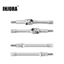 INJSCX30-13FR AXIAL SCX30 STAINLESS STEEL FRONT CVD & REAR AXLE SHAFTS SET