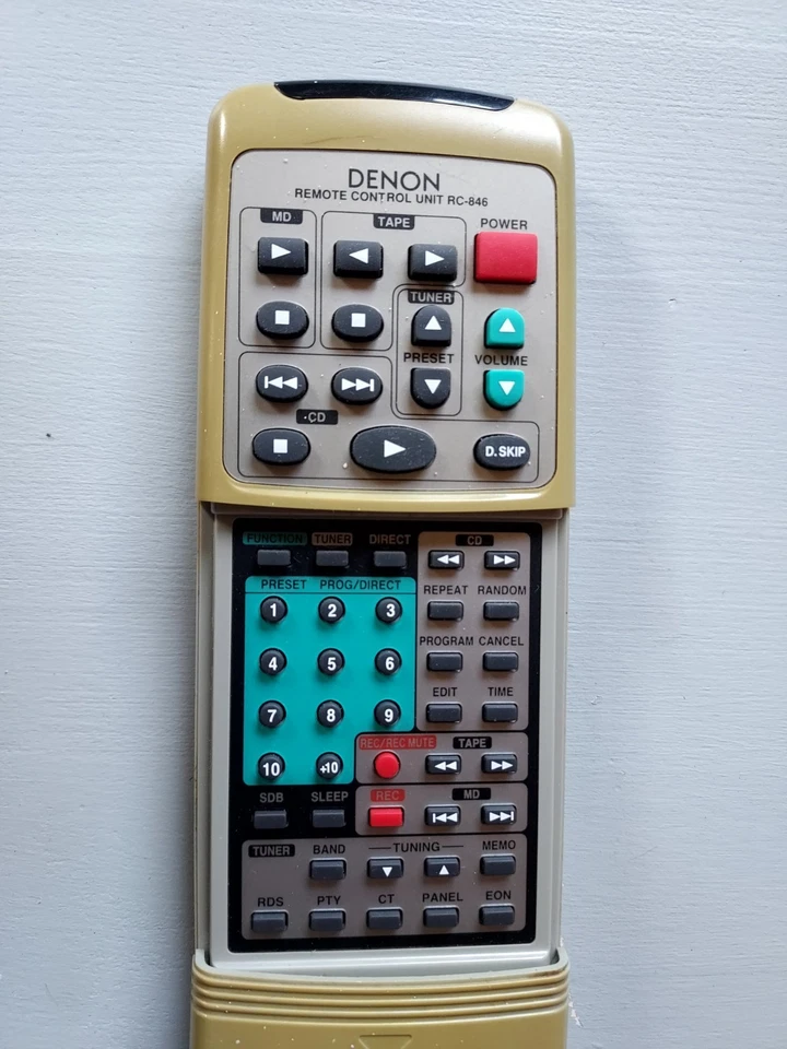 Original Denon RC-846 Remote Control For D-M10 M3 M5 UD-M3 Mini System / Tested - Image 2 of 4