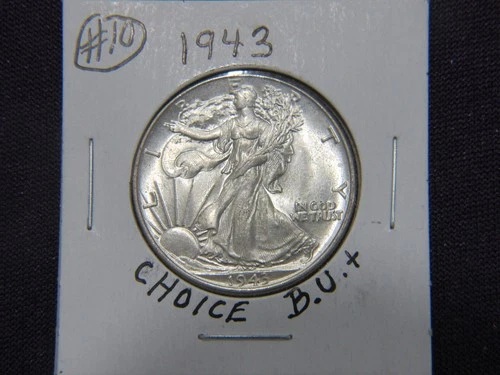 1943-P Walking liberty half in choice B.U.+ condition # 10
