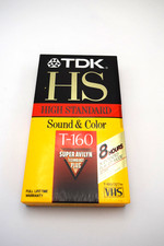 TDK Blank VHS Tape HS High Standard Sound  Color T-160-Sealed