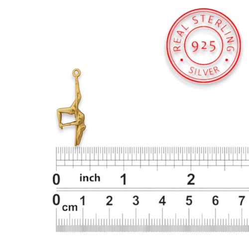 Pole Dance Pendant – Gold-Plated 925 Silver Necklace for Stage Performers - Picture 6 of 13