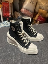 Nuova zeppa donna CONVERSE CHUCK 70 DE LUXE A06478C NERA W5 - UK 4 US 6 EU 36,5