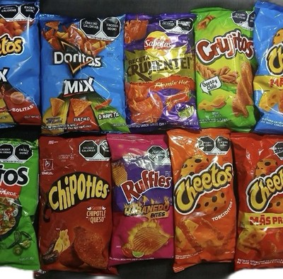 10 Pack of Variety Pack of Mexican Snack Chips Crispy Chips