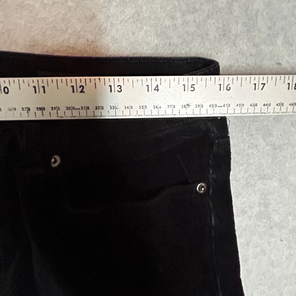 VTG Chadwicks Curvy Fit Black Corduroy Pants Women 10 Bootcut Comfort Stretch 90 - Image 2 of 4