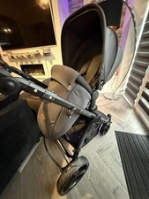 Iccle Bubba Full Pram Travel System With Car Seat And Adapters, Rain Cover Grey