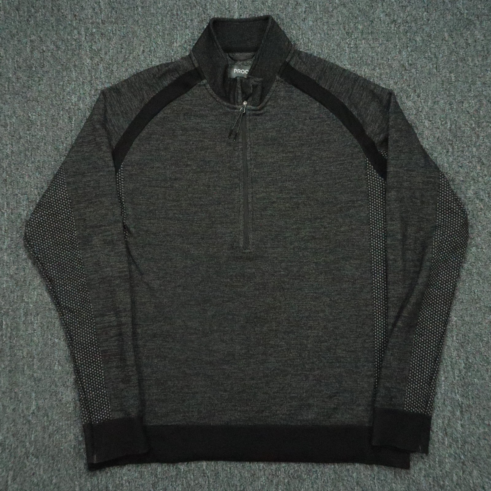 Proof Pullover Men Extra Large Gray Black Half Zi… - image 1