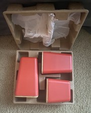 Cleandezign Red Plastic Canister Set of 3 BPA Free Non Toxic Dishwasher Safe