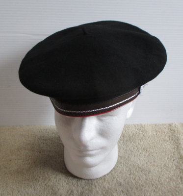 Vintage Impermeable Niebla Pure Wool Black Beret Size 9 1/2 Made