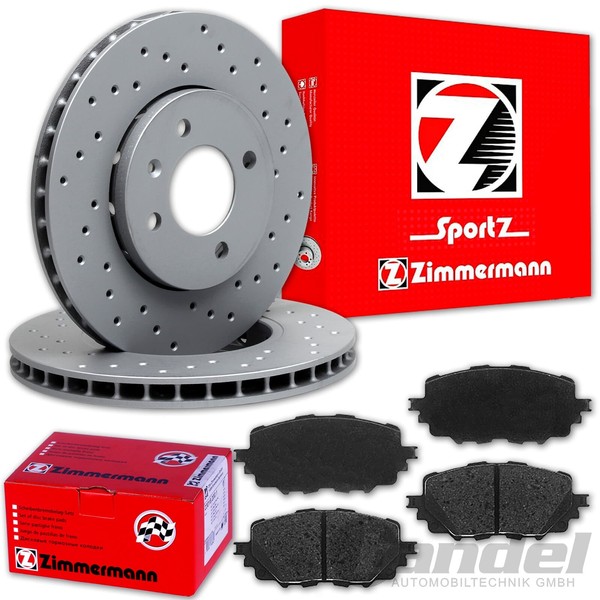 Zimmermann Sport Bremsscheiben 258Mm + BelÄGe Vorne FüR Mazda MX-5 Nd 1.5-image