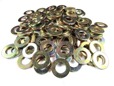 100 x DIN 125 A6,4  Scheibe für M6, gelb verzinkt