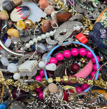 Costume Jewelry Lot Vintage Modern Mixed Wear Craft Resell 5 LB