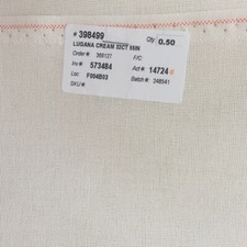 Cross Stitch 32 count Lugana even weave Zweigart Cream 18 x 27 winter white